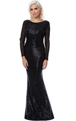 W25061-2 mermaid sequin dress